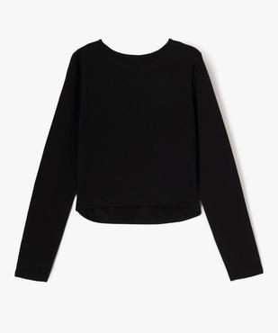Tee-shirt manches longues coupe courte fille vue3 - GEMO (JUNIOR) - GEMO