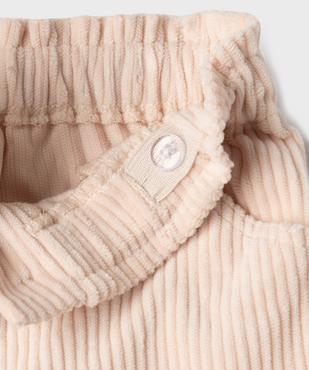 Ensemble 2 pièces short en velours + collant épais bébé fille vue2 - GEMO(BEBE DEBT) - GEMO