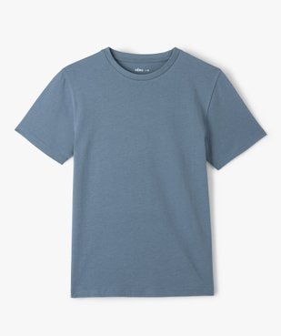 Tee-shirt à manches courtes uni garçon vue1 - GEMO (JUNIOR) - GEMO