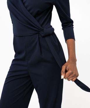 Combinaison pantalon avec haut cache-coeur femme vue2 - GEMO(FEMME PAP) - GEMO