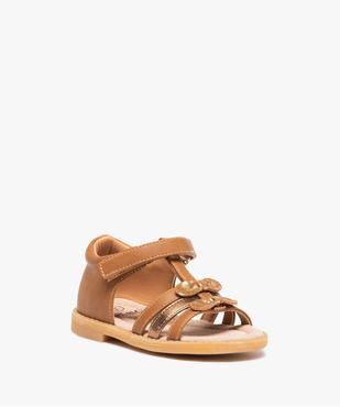 Sandales bébé fille à contrefort fermé et nœuds fantaisie vue2 - GEMO(BEBE DEBT) - GEMO