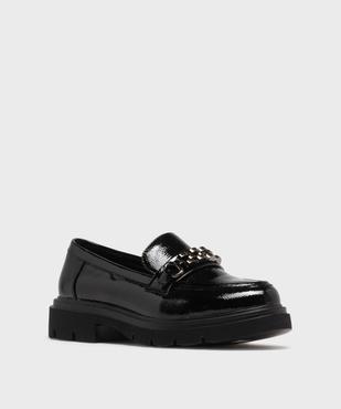 Mocassins chunky vernis à épaisse semelle crantée femme vue2 - 5 MILES - GEMO