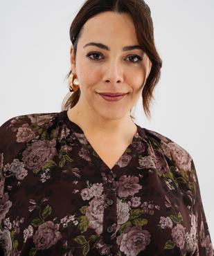 Blouse fluide manches longues femme grande taille vue2 - GEMO 4G GT - GEMO