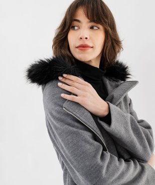 Manteau à capuche avec fermeture asymétrique femme vue5 - GEMO(FEMME PAP) - GEMO