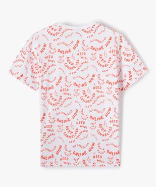Tee-shirt garçon à manches courtes avec motif vue3 - GEMO (JUNIOR) - GEMO