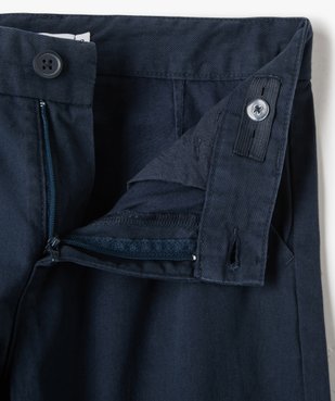 Pantalon chino en coton à revers garçon vue2 - GEMO 4G GARCON - GEMO