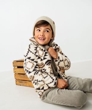 Sweat zippé à col montant en sherpa garçon vue6 - GEMO (ENFANT) - GEMO