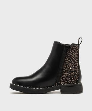 Boots Chelsea zippées à motif métallisé fille - Lovely Wings vue3 - LOVELY WINGS - GEMO
