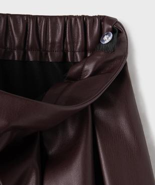 Jupe courte plissée en cuir imitation fille vue2 - GEMO (ENFANT) - GEMO