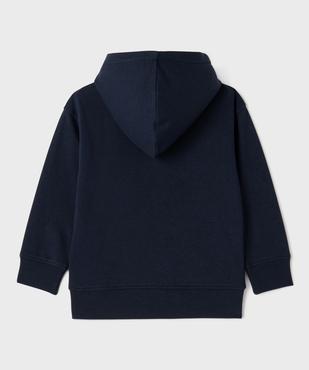 Sweat zippé à capuche uni garçon vue3 - GEMO 4G GARCON - GEMO