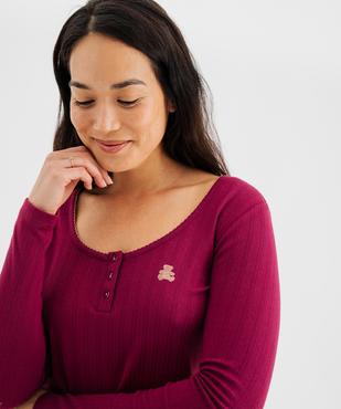 Pyjama côtelé femme - LuluCastagnette vue3 - LULUCASTAGNETTE - GEMO