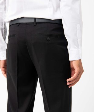 Pantalon de costume homme en toile coupe droite vue2 - GEMO (HOMME) - GEMO