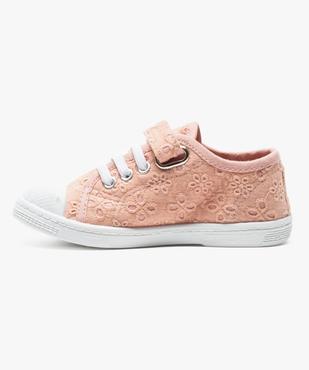 Tennis en broderie anglaise avec bride scratch vue3 - GEMO (ENFANT) - GEMO