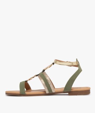 Sandales femme casual à brides fantaisie et ronds métallisés vue10 - VALENTINA BALDA - GEMO
