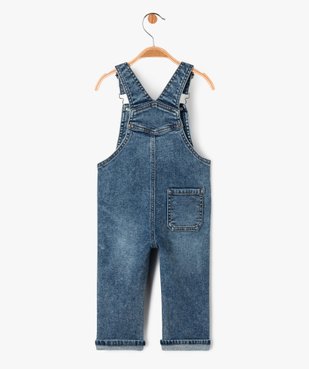 Salopette en jean extensible délavé bébé garçon vue5 - GEMO 4G BEBE - GEMO
