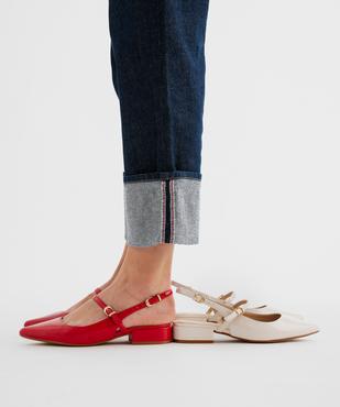 Escarpins à large talon plat et bout pointu vernis femme vue1 - FOLLOW ME - GEMO