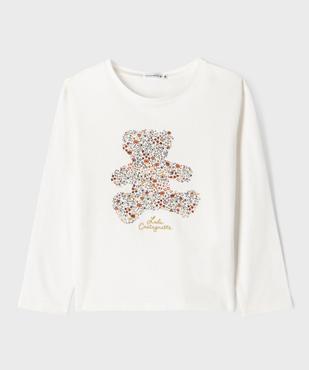 Tee-shirt manches longues en coton imprimé fille - LuluCastagnette vue1 - LULU CASTAGNETTE GEMO FOR GOOD - GEMO