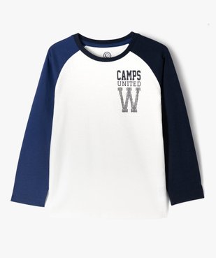 Tee-shirt à manches longues bicolore garçon - Camps United vue1 - CAMPS UNITED - GEMO