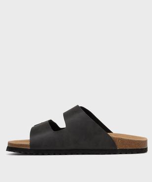 Mules à larges brides avec semelle intérieure cuir homme - Urban Steps vue3 - URBAN STEPS - GEMO