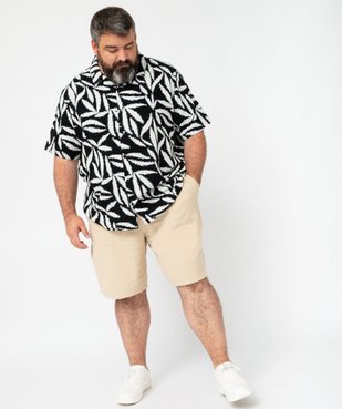 Chemise manches courtes et col cubain en coton imprimé homme vue9 - GEMO (HOMME) - GEMO