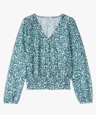 Tee-shirt à manches longues en maille ajourée femme vue4 - GEMO(FEMME PAP) - GEMO