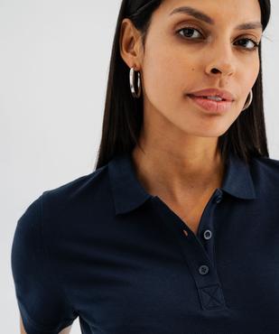 Polo à manches courtes en coton piqué femme  vue2 - GEMO 4G FEMME - GEMO