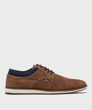 Derbies texturées à détail jean semelle sport homme vue1 - MARIO BALDANO - GEMO