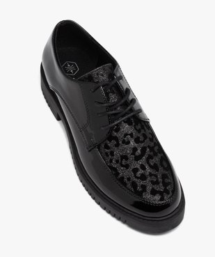 Derby verni avec dessus pailleté femme vue5 - GEMO (CASUAL) - GEMO