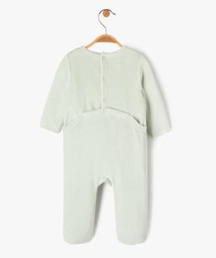 Pyjama dors-bien en velours avec message bébé fille vue3 - PREMIER PRIX BY GEMO - GEMO