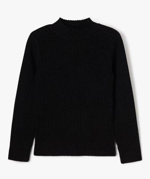 Pull en maille côtelée à col montant fille vue1 - GEMO 4G FILLE - GEMO