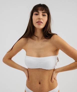 Soutien-gorge bandeau sans coutures avec coussinets amovibles vue6 - GEMO 4G FEMME - GEMO