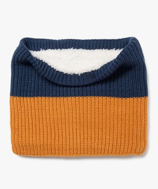 Echarpe snood bicolore doublée sherpa garçon vue1 - GEMO (ENFANT) - GEMO