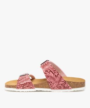 Mules femme à talon plat et double bride à boucle vue3 - GEMO (CASUAL) - GEMO