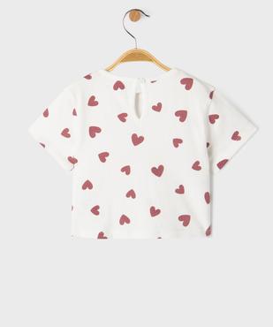 Tee-shirt manches courtes en maille texturée bébé fille vue3 - GEMO 4G BEBE - GEMO