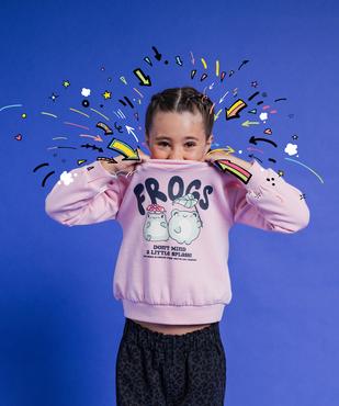 Sweat ample imprimé avec encolure élastiquée fille vue4 - GEMO 4G FILLE - GEMO