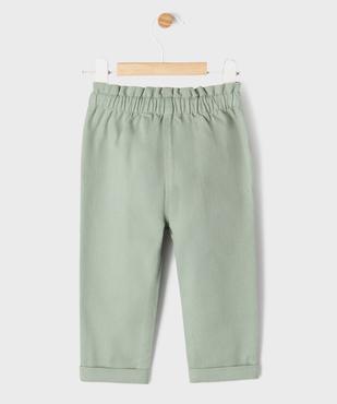 Pantalon en coton avec taille ajustable bébé fille vue3 - GEMO 4G BEBE - GEMO