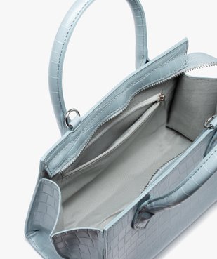 Sac à main compact embossé à bandoulière amovible vue3 - GEMO (ACCESS) - GEMO