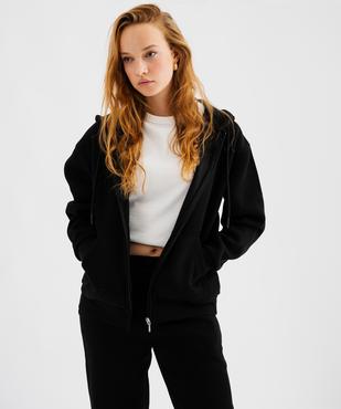 Sweat zippée à capuche en molleton femme vue2 - GEMO 4G FEMME - GEMO