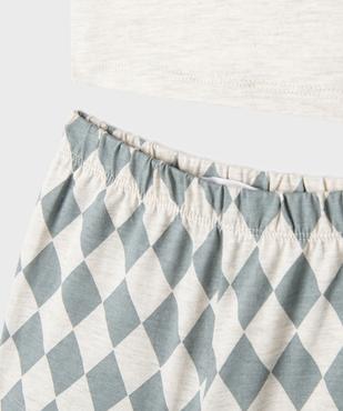 Pyjashort en jersey de coton imprimé cirque bébé garçon vue3 - GEMO 4G BEBE - GEMO