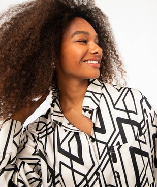 Chemise imprimée coupe large et courte femme vue2 - GEMO(FEMME PAP) - GEMO