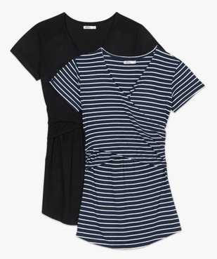 Tee-shirt d’allaitement à manches courtes (lot de 2) vue5 - GEMO (MATER) - GEMO