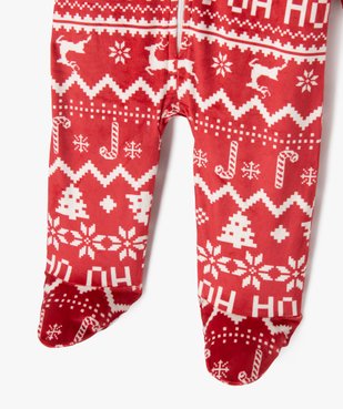 Surpyjama à capuche en velours fin motif Noël bébé vue2 - GEMO(BEBE DEBT) - GEMO