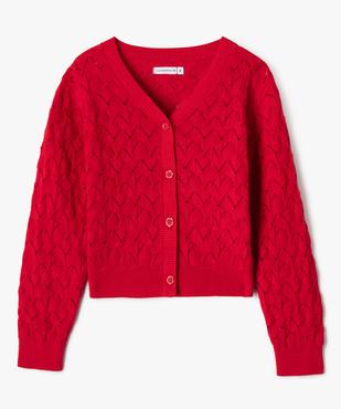 Gilet en maille fantaisie coupe courte fille - LuluCastagnette vue1 - LULU CASTAGNETTE GEMO FOR GOOD - GEMO