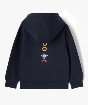 Sweat à capuche en molleton doux imprimé garçon - Sonic vue5 - SONIC - GEMO