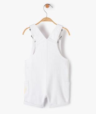 Salopette bébé garçon courte en denim stretch coloré vue3 - GEMO(BEBE DEBT) - GEMO