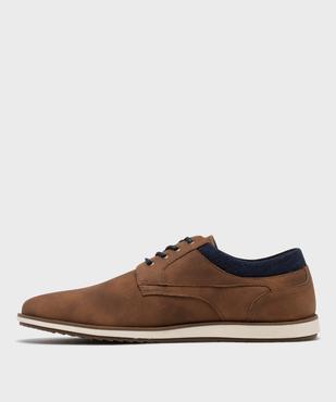 Derbies texturées à détail jean semelle sport homme vue3 - MARIO BALDANO - GEMO