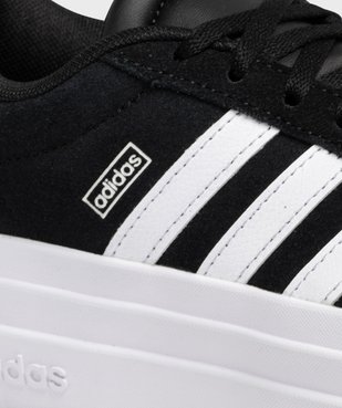 Baskets basses en cuir suédé à semelle plateforme VL Court Bold femme - Adidas vue6 - ADIDAS - GEMO