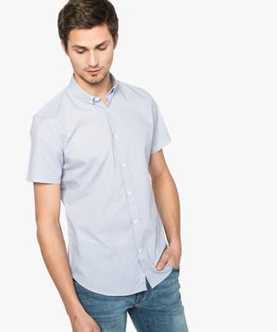 Chemise à motifs à manches courtes vue1 - GEMO (HOMME) - GEMO