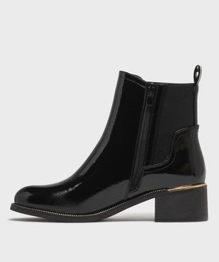 Boots vernis avec élastique sur la tige femme - Valentina Baldano vue3 - VALENTINA BALDA - GEMO