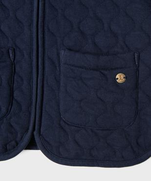 Sweat zippé en matière matelassée fille - LuluCastagnette vue3 - LULUCASTAGNETTE - GEMO